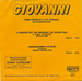 Le verso de la pochette : (Giovanni - L'amour est un bouquet de violettes)