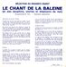  (Le chant de la baleine - Mégaptère ou baleine à bosse)
