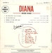 Le verso de la pochette : (Diana - Ne siffle plus (Sous ma fenêtre))