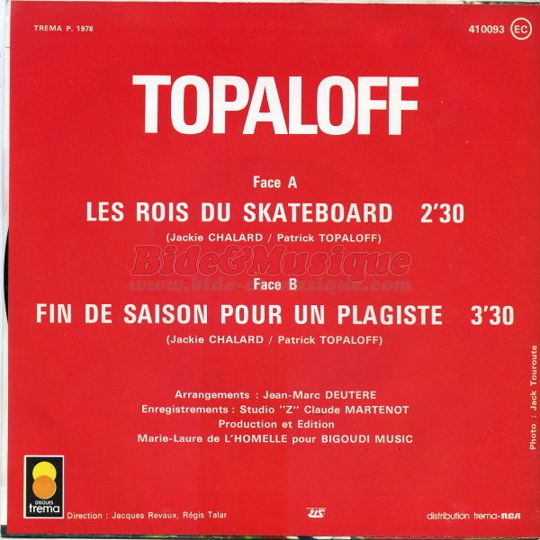 Un �t� 70 - N� 23 - Patrick Topaloff : Fin de saison pour un plagiste