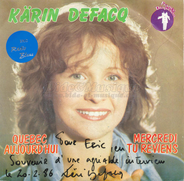 Kärin Defacq - Mercredi tu reviens