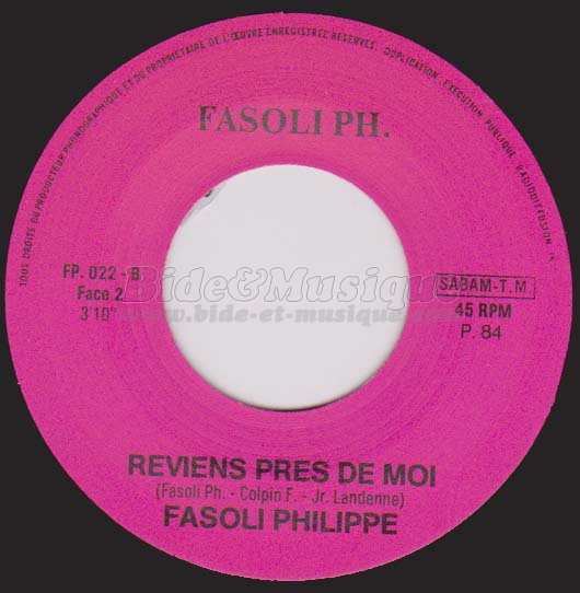 Philippe Fasoli - Reviens près de moi