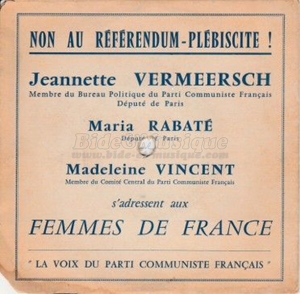 La voix du parti communiste Français - Jeannette Vermeersch