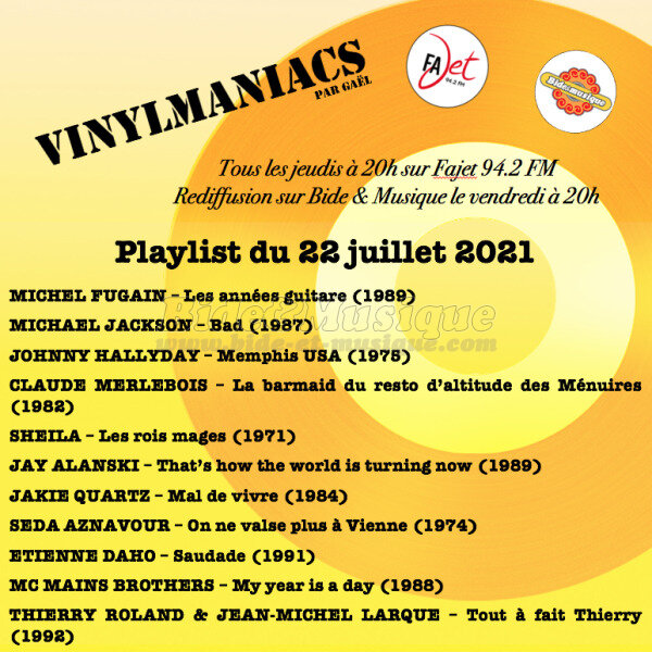 Vinylmaniacs - Emission n°176 (22 juillet 2021)