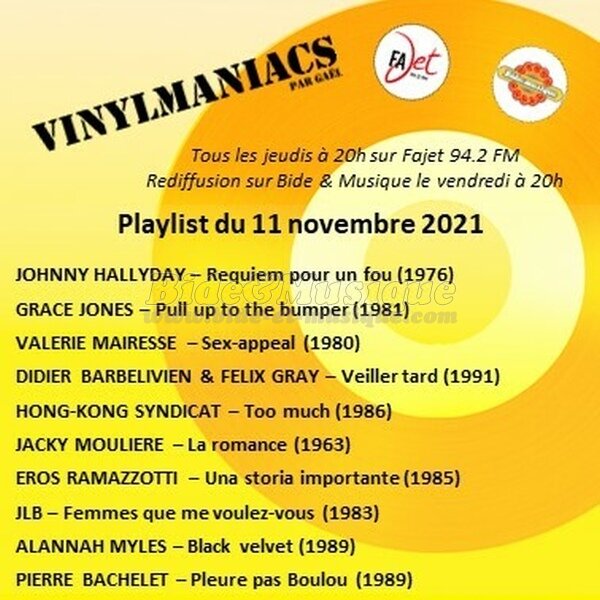 Vinylmaniacs - Emissions : Vinylmaniacs (rediffusion)