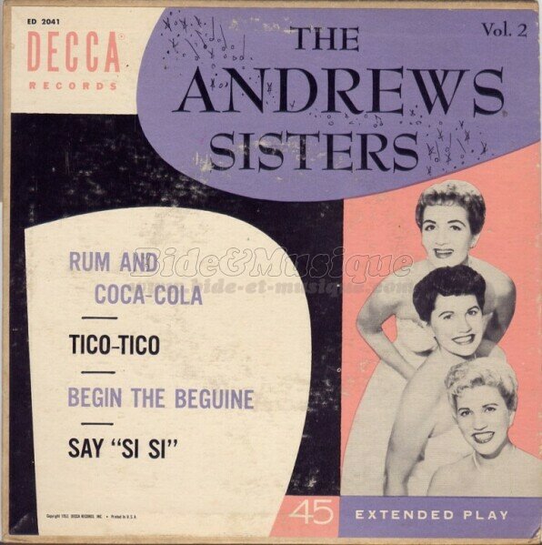 Andrews Sisters, The - Apérobide, L'