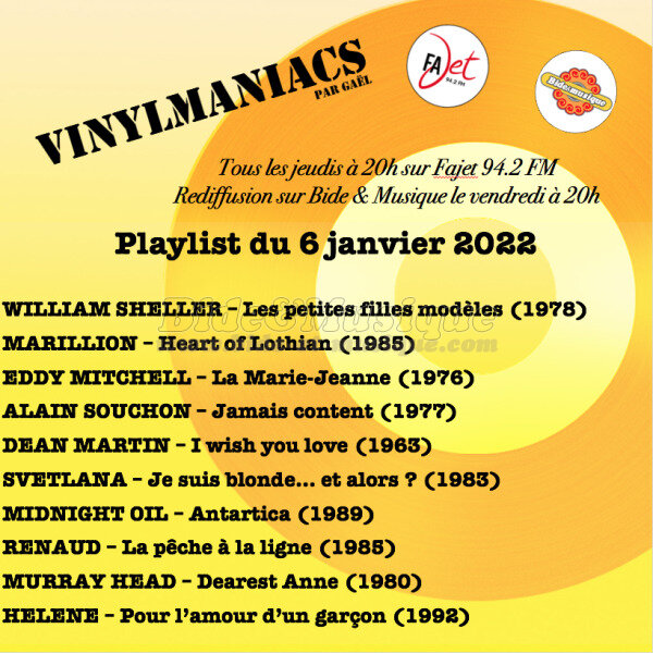 Vinylmaniacs - Emission n°196 (6 janvier 2022)