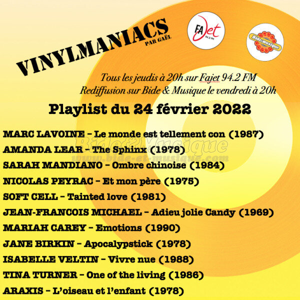 Vinylmaniacs - Emission n°202 (24 février 2022)