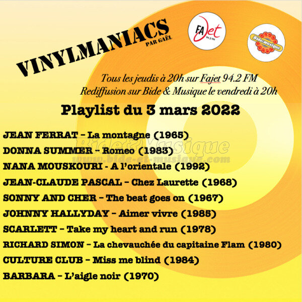 Vinylmaniacs - Emission n°203 (3 mars 2022)