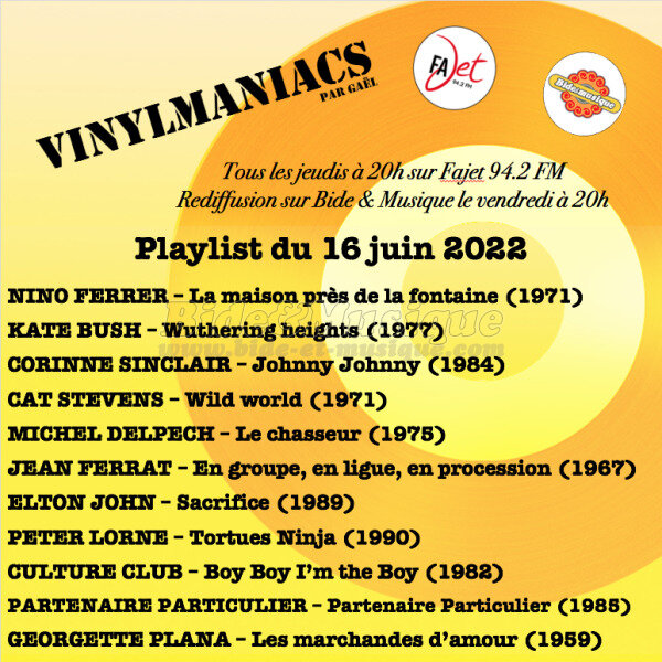 Vinylmaniacs - Emission n°217 (16 juin 2022)