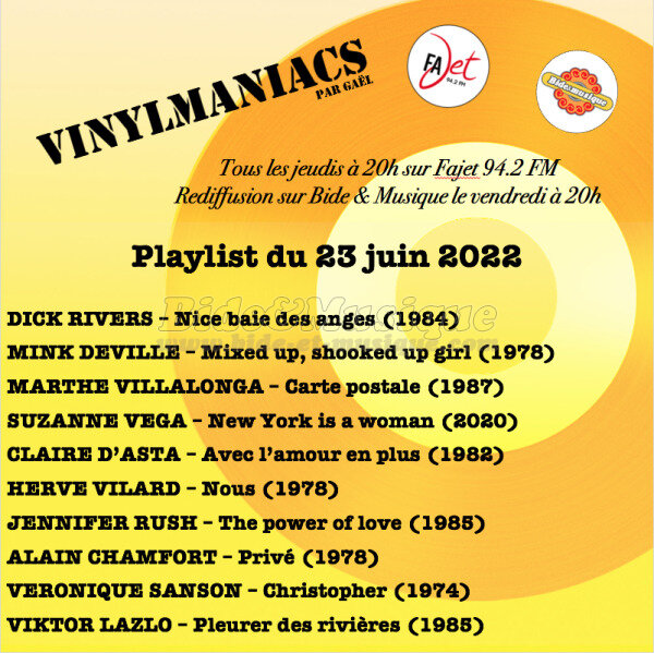 Vinylmaniacs - Emission n°218 (23 juin 2022)