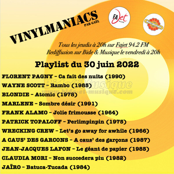Vinylmaniacs - Emission n°219 (30 juin 2022)