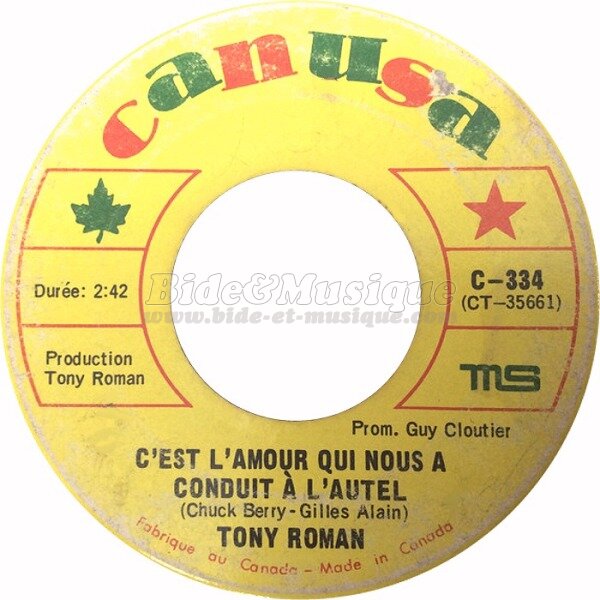 Tony Roman - C'est l'amour qui nous a conduit à l'autel