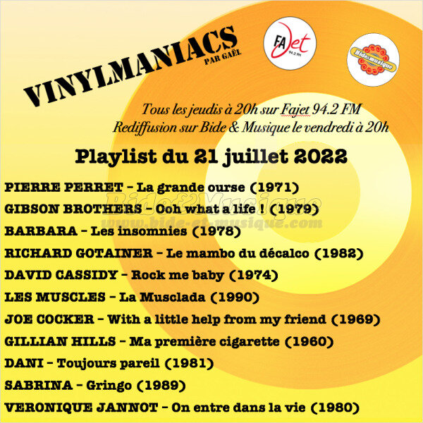 Vinylmaniacs - Emission n°222 (21 juillet 2022)