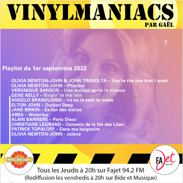 Vinylmaniacs - Emission n°224 (1er septembre 2022)