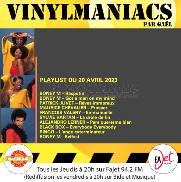 Vinylmaniacs - Emission n°256 (20 avril 2023)