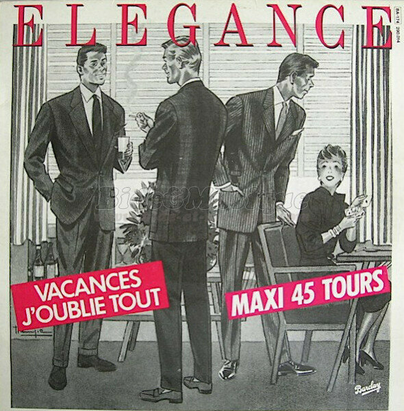 Élégance - Vacances j'oublie tout (version maxi 45 tours)