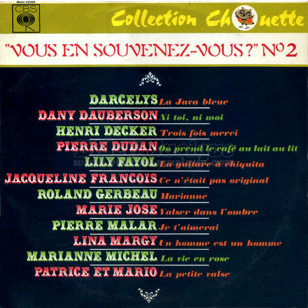 Patrice et Mario - Années cinquante