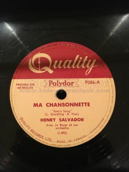 Henry Salvador - Ma chansonnette