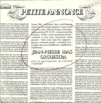 Jean-Pierre Mas - Petite annonce